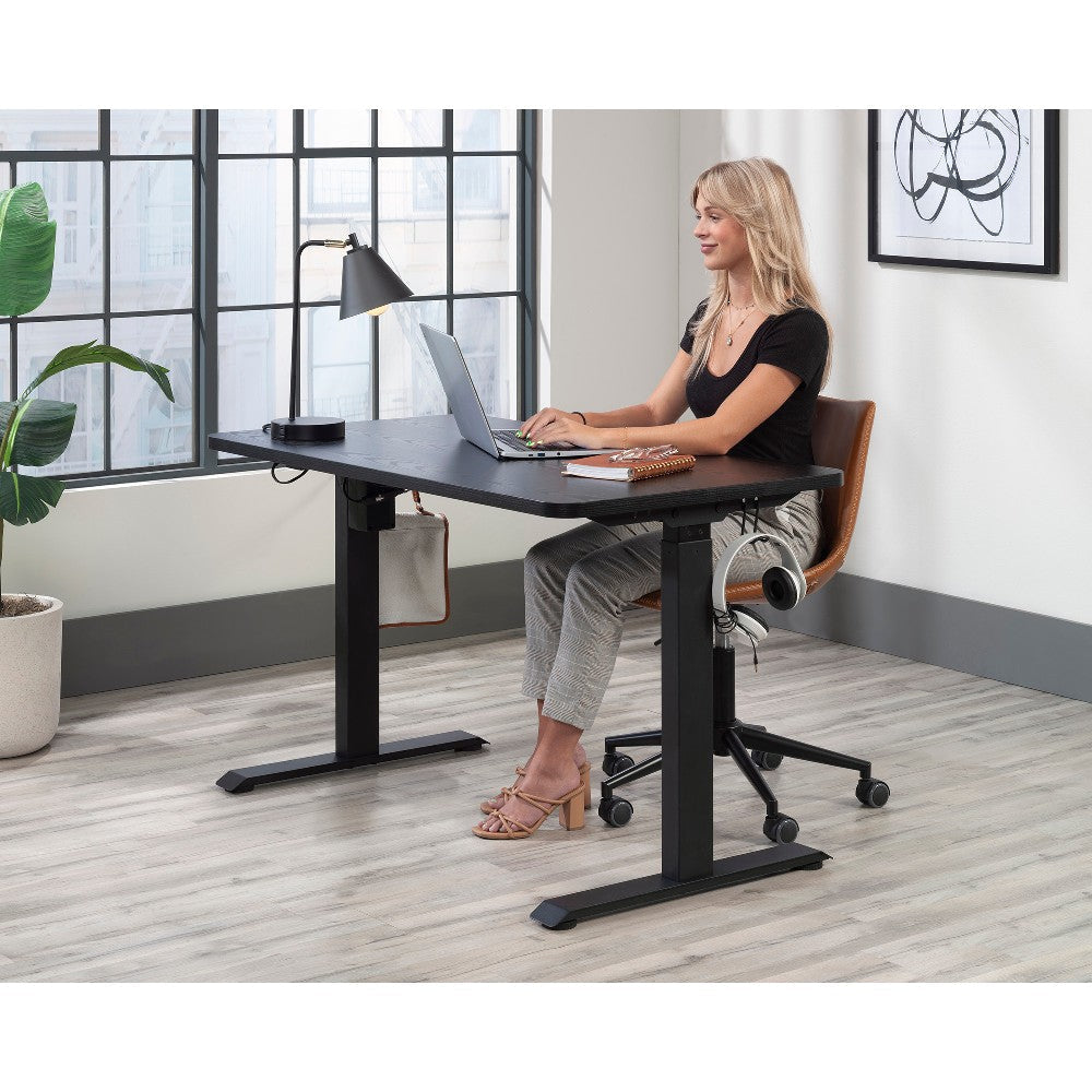 Oe 48"wx24"d Adj Height Desk Black 3a