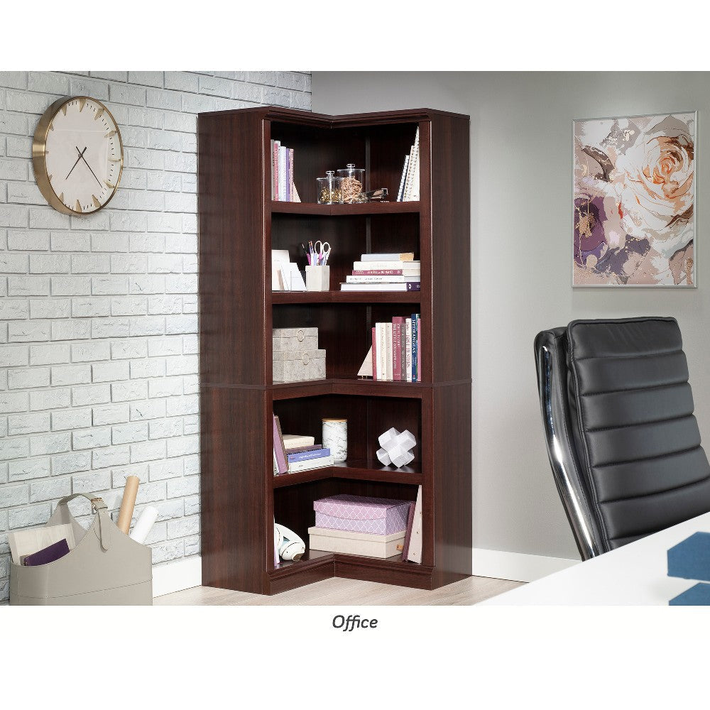 Corner 70"w 5-Shelf Bookcase Sec