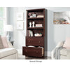 3-Shelf Bookcase W/2-drawers Sec