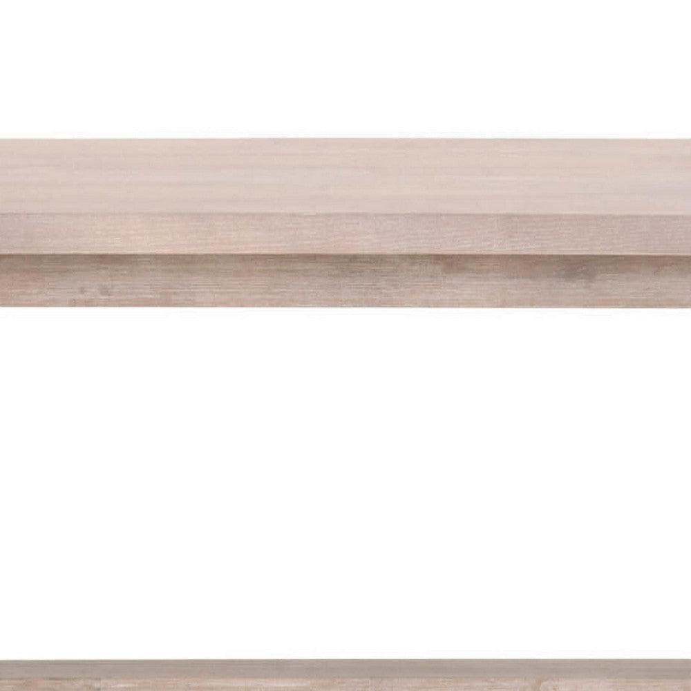 Wooden Dining Bench with Double Pedestal Base Brown SIF-6030-L-NG