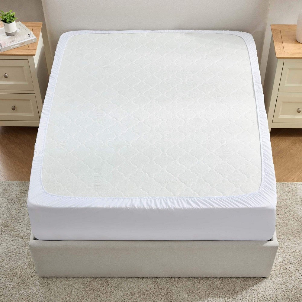 Sleeptone 7 Pc Twin Size Comforter Set, Pleated, Daimond Stitch, White