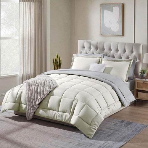 Sleeptone Full Size Comforter Set, Microfiber, Off White