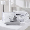 Sleeptone Full Size Comforter Set, Microfiber, White, Blue