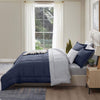 Sleeptone Twin Size Comforter Set, Microfiber, Navy Blue