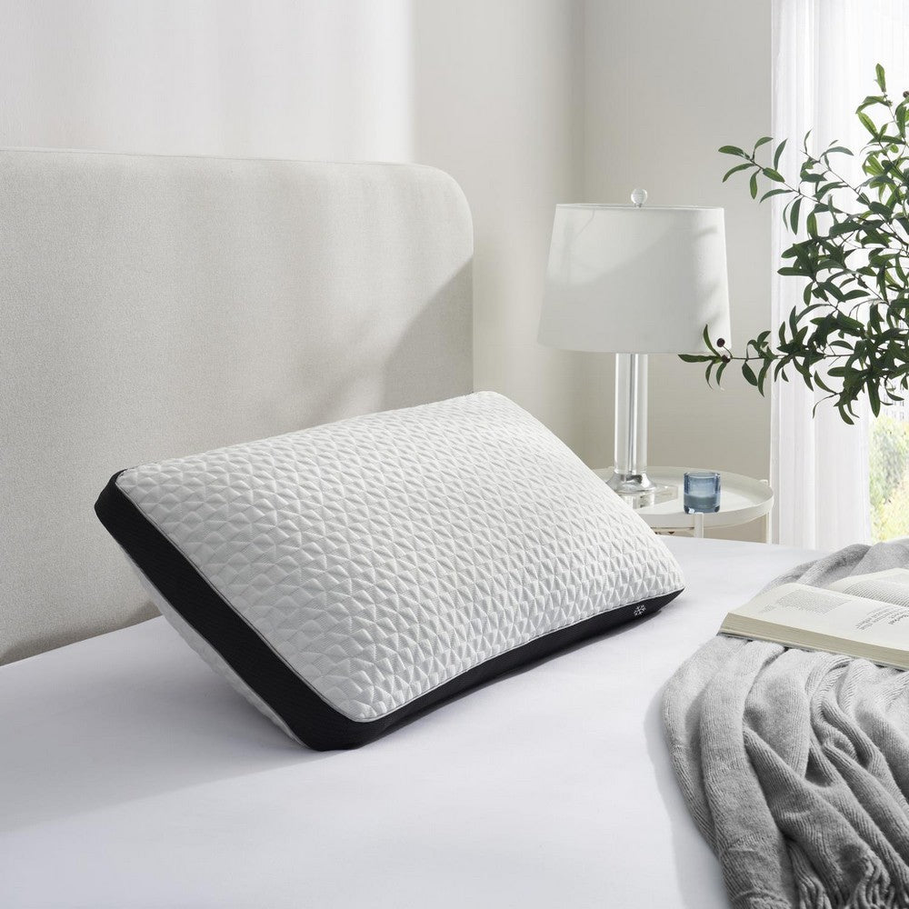 Sleeptone Queen Size Sleeper Pillow, Removable Cover, Latex, White