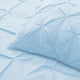 Sleeptone 3pc King Size Comforter Set w 2 Shams, Blue Pinch Pleat