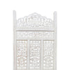 71" 4-Panel Carved Wood Room Divider Screen, White By The Urban Port
