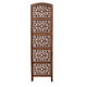 80" 4-Panel Hand Carved Wood Room Divider Screen, Brown By The Urban Port