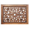 80" 4-Panel Hand Carved Wood Room Divider Screen, Brown By The Urban Port