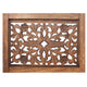 80" 4-Panel Hand Carved Wood Room Divider Screen, Brown By The Urban Port