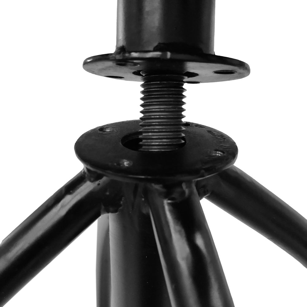 Pia 25-31 Inch Industrial Style Counter Height Stool with Adjustable Swivel Seat, Brown, Black By The Urban Port