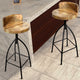 Pia 32-35 Extra Tall Adjustable Barstool Natural Brown Mango Wood Seat Black Iron Frame By The Urban Port
