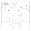 Gia Handcrafted Round Mango Wood  Coffee Table with Tray Top,  Dark Walnut Brown, Black Iron Legs By The Urban Port