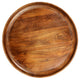 Gia Handcrafted Round Mango Wood  Coffee Table with Tray Top,  Dark Walnut Brown, Black Iron Legs By The Urban Port