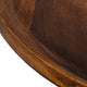 Gia Handcrafted Round Mango Wood  Coffee Table with Tray Top,  Dark Walnut Brown, Black Iron Legs By The Urban Port