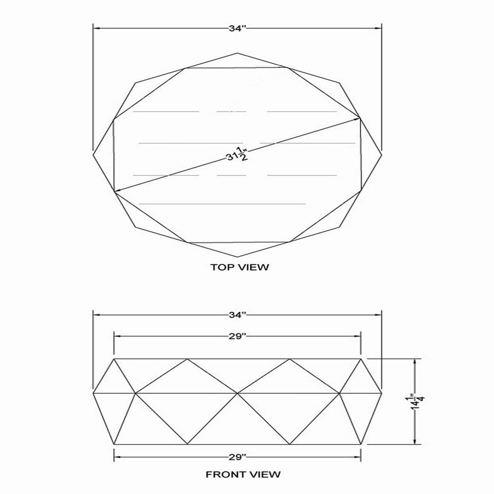 Bon 33 Inch Diamond Shape Acacia Wood Coffee Table With Smooth Top Dark Brown By The Urban Port UPT-196015