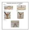 Intricately Carved Round Top Mango Wood Side End Table with Pedestal Base, Brown and White By The Urban Port