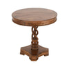30" Handcrafted Round Mango Wood Dinette, Artisanal Twisted Pedestal Base, Walnut Brown By The Urban Port
