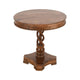 30" Handcrafted Round Mango Wood Dinette, Artisanal Twisted Pedestal Base, Walnut Brown By The Urban Port