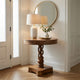30" Handcrafted Round Mango Wood Dinette, Artisanal Twisted Pedestal Base, Walnut Brown By The Urban Port