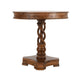 30" Handcrafted Round Mango Wood Dinette, Artisanal Twisted Pedestal Base, Walnut Brown By The Urban Port