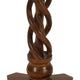 30" Handcrafted Round Mango Wood Dinette, Artisanal Twisted Pedestal Base, Walnut Brown By The Urban Port