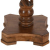 30" Handcrafted Round Mango Wood Dinette, Artisanal Twisted Pedestal Base, Walnut Brown By The Urban Port
