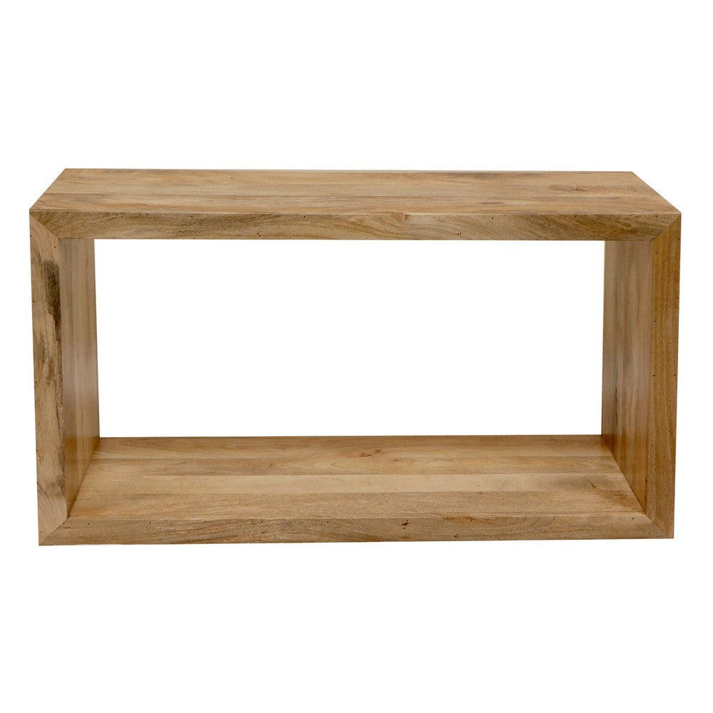 Keli 52 Inch Mango Wood Sideboard Console Table Open Cube 1 Shelf Natural Brown By The Urban Port UPT-228692