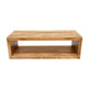 Keli 58 Inch Mango Wood Coffee Table, Open Cube, 1 Shelf, Natural Brown By The Urban Port