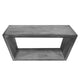 Keli 52 Inch Cube Shape Wooden Console Table with Open Bottom Shelf Charcoal Gray By The Urban Port UPT-230675