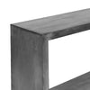 Keli 52 Inch Cube Shape Wooden Console Table with Open Bottom Shelf Charcoal Gray By The Urban Port UPT-230675