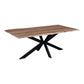 79 Inch Rectangular Live Edge Top Mango Wood Dining Table Crossed Legs Brown Black By The Urban Port UPT-238003