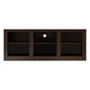 Resa 59 Inch TV Entertainment Center Media Console 6 Open Compartments Espresso Brown By The Urban Port UPT-238269