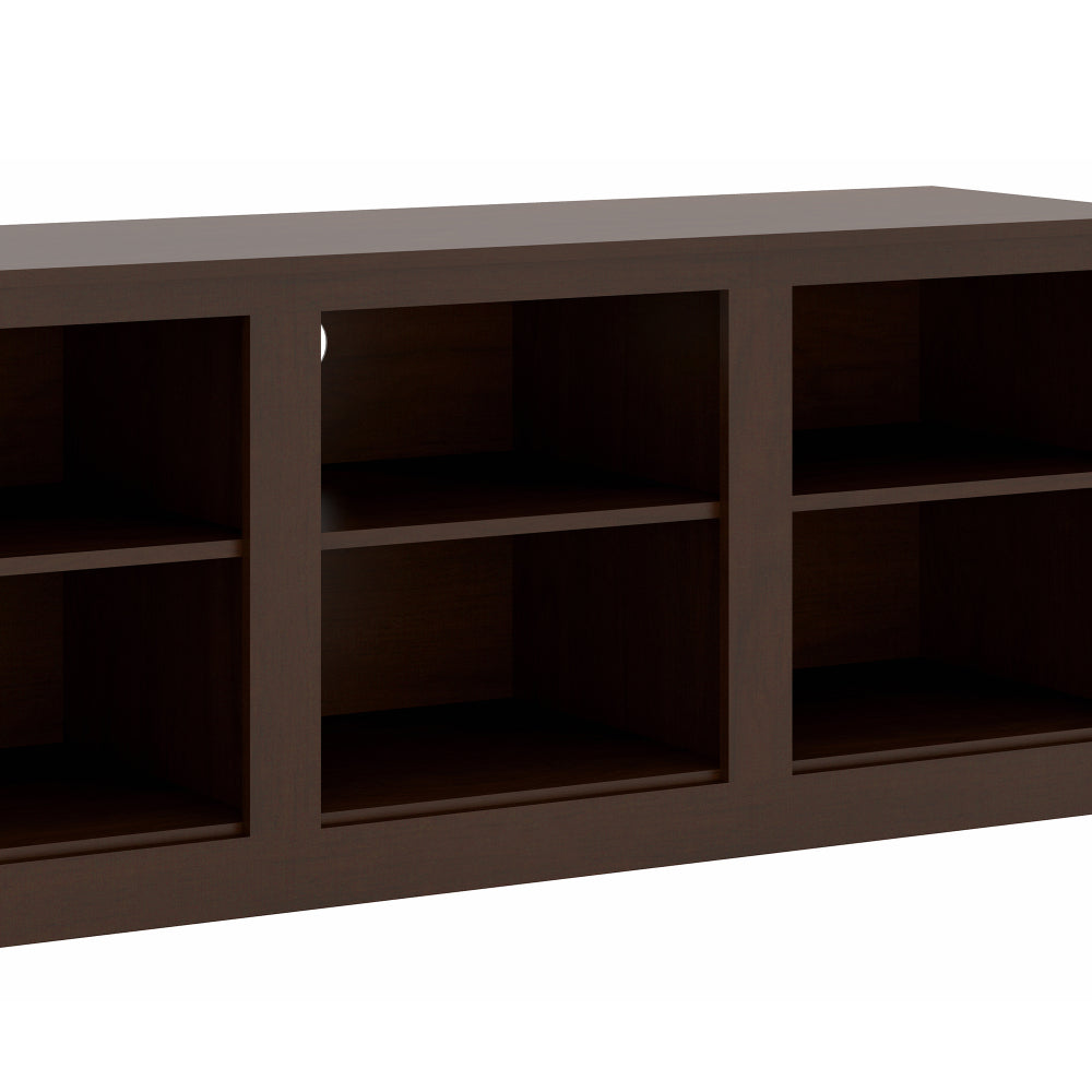 Resa 59 Inch TV Entertainment Center Media Console 6 Open Compartments Espresso Brown By The Urban Port UPT-238269