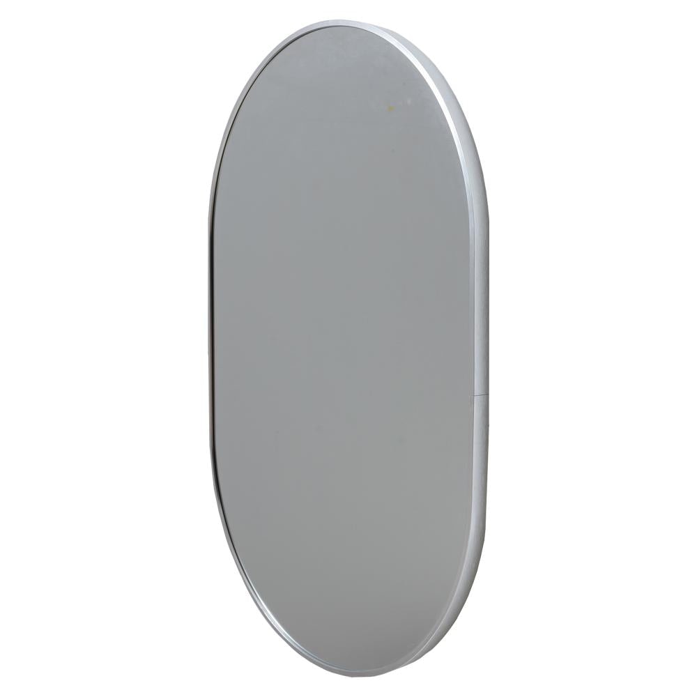 35 Inch Oval Hanging Accent Wall Mirror with Metal Frame Matte Gold By The Urban Port UPT-238454