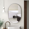 35 Inch Oval Hanging Accent Wall Mirror with Metal Frame, Matte Gold By The Urban Port