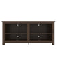 54 Inch Handcrafted Wood TV Media Entertainment Console 4 Open Compartments Espresso Brown By The Urban Port UPT-242344