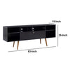 63 Inch TV Entertainment Media console with Drop Down Cabinet Black Brown By The Urban Port UPT-262092