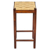 Mango Wood Barstool with Rope Weaved Seat Brown By The Urban Port UPT-262413