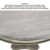 42 Inch Handcrafted Mango Wood Dining Table, Pedestal Base, Round Molded Top, Washed White, Gray By The Urban Port