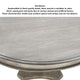 42 Inch Handcrafted Mango Wood Dining Table, Pedestal Base, Round Molded Top, Washed White, Gray By The Urban Port