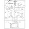 59 Inch Artisan Sideboard Console Table with Geometric Interlocked Base, Distressed Matte Gray By The Urban Port