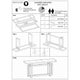 59 Inch Artisan Sideboard Console Table with Geometric Interlocked Base, Distressed Matte Gray By The Urban Port