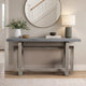 59 Inch Artisan Sideboard Console Table with Geometric Interlocked Base, Distressed Matte Gray By The Urban Port