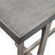 59 Inch Artisan Sideboard Console Table with Geometric Interlocked Base, Distressed Matte Gray By The Urban Port