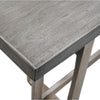 59 Inch Artisan Sideboard Console Table with Geometric Interlocked Base, Distressed Matte Gray By The Urban Port