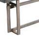 59 Inch Artisan Sideboard Console Table with Geometric Interlocked Base, Distressed Matte Gray By The Urban Port