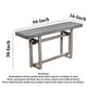 59 Inch Artisan Sideboard Console Table with Geometric Interlocked Base, Distressed Matte Gray By The Urban Port