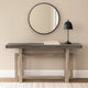 59 Inch Artisan Sideboard Console Table with Geometric Interlocked Base, Distressed Matte Gray By The Urban Port