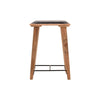 25 Inch Counter Height Bar Stool Genuine Leather Seat Mango Wood Frame Black Brown By The Urban Port UPT-263787